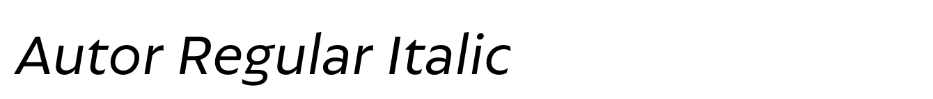 Autor Regular Italic